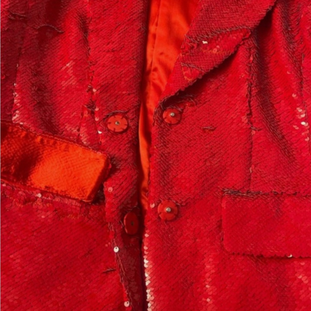 Red Sequin Blazer - Picture 4 of 10